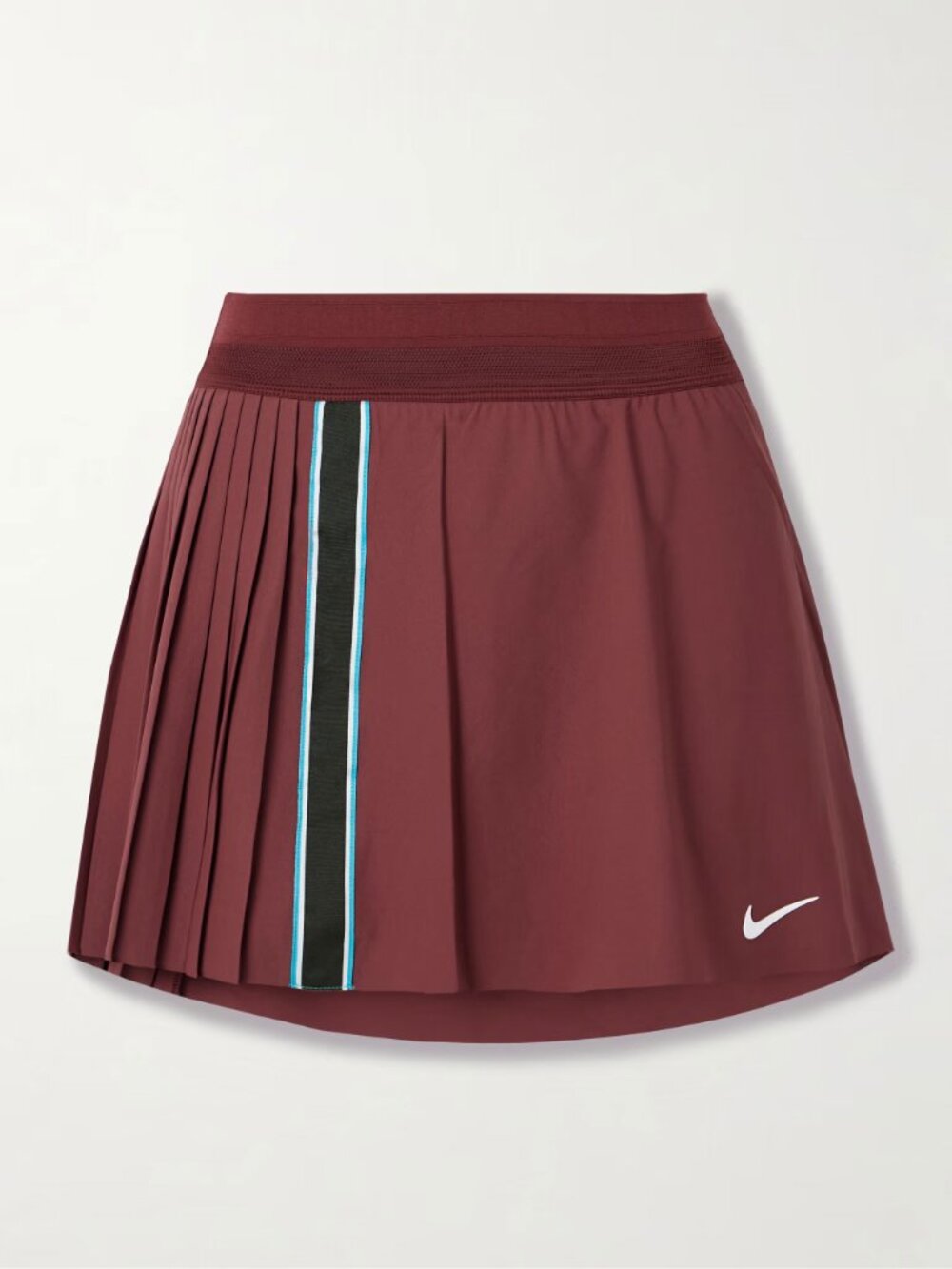 Nike Court Slam grosgrain-trimmed Dri-FIT tennis skirt